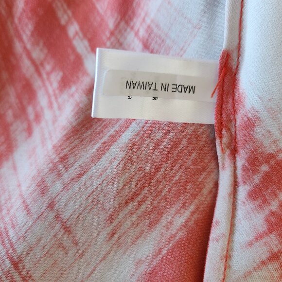 MARISSA WEBB SILK TOP RED AND GRAY ABSTRACT PATTERN SIZE XS - Picture 12 of 13